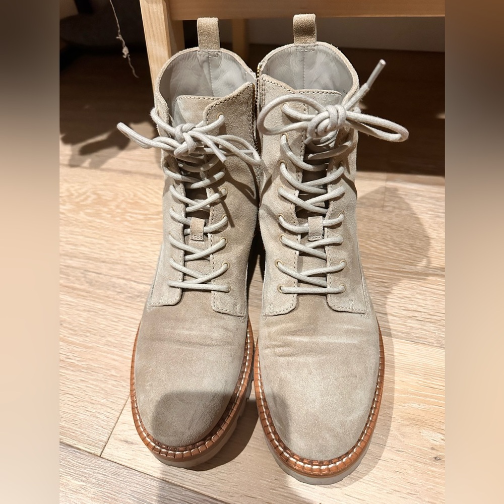 Vince Cabria suede tan combat boots. Size 38. Fits like 8.5